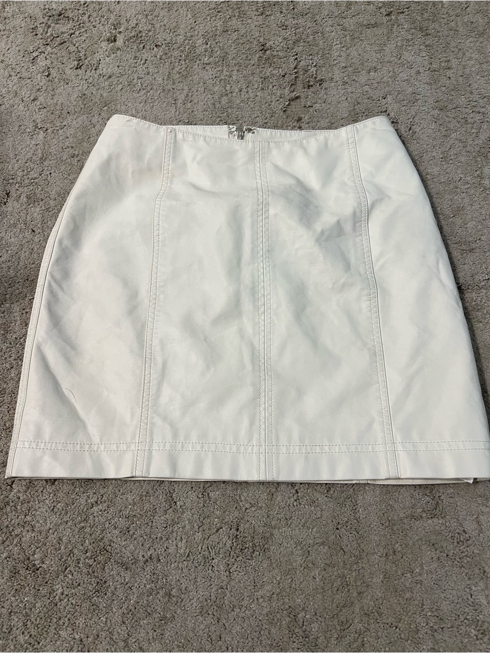 Free People Faux-Leather Mini Skirt